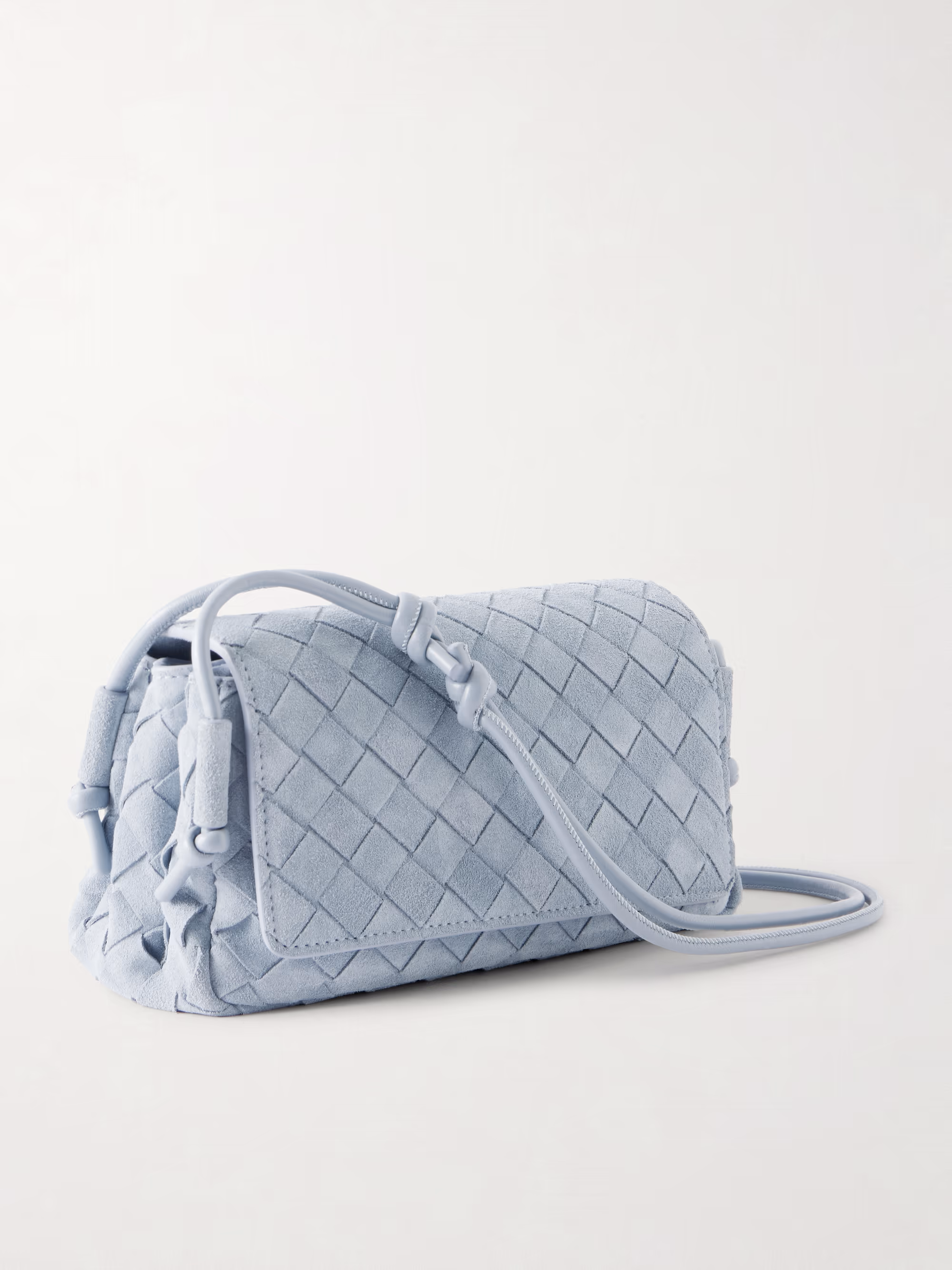 Bottega Veneta Notturno Intrecciato suede shoulder bag