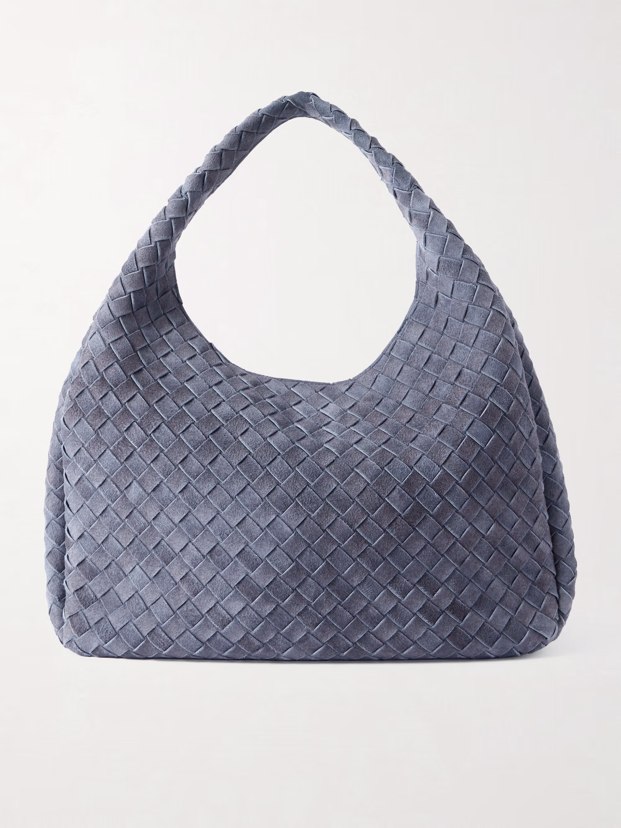 Bottega Veneta Campana large Intrecciato suede shoulder bag