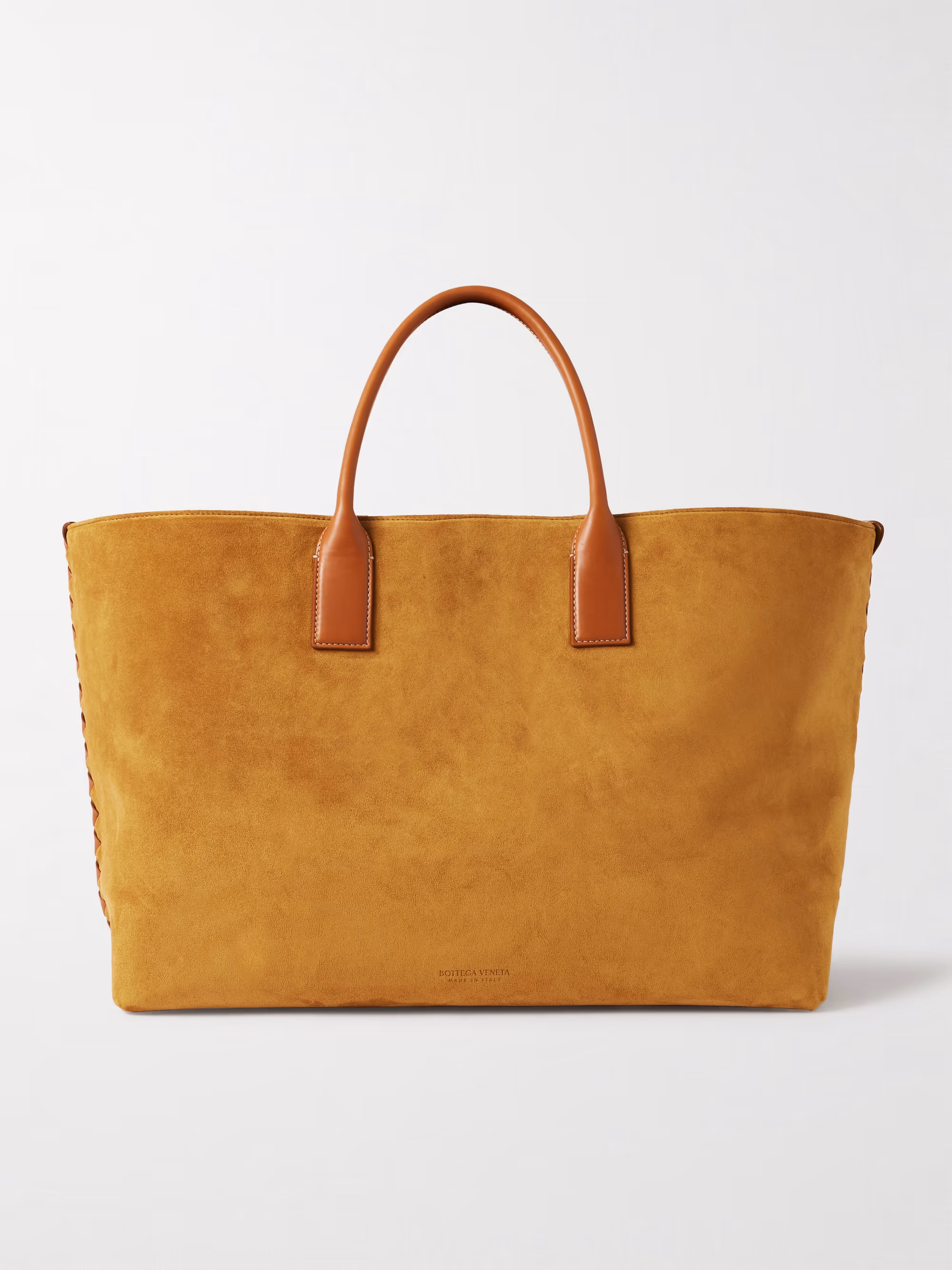 Bottega Veneta Cabat large leather-trimmed suede tote