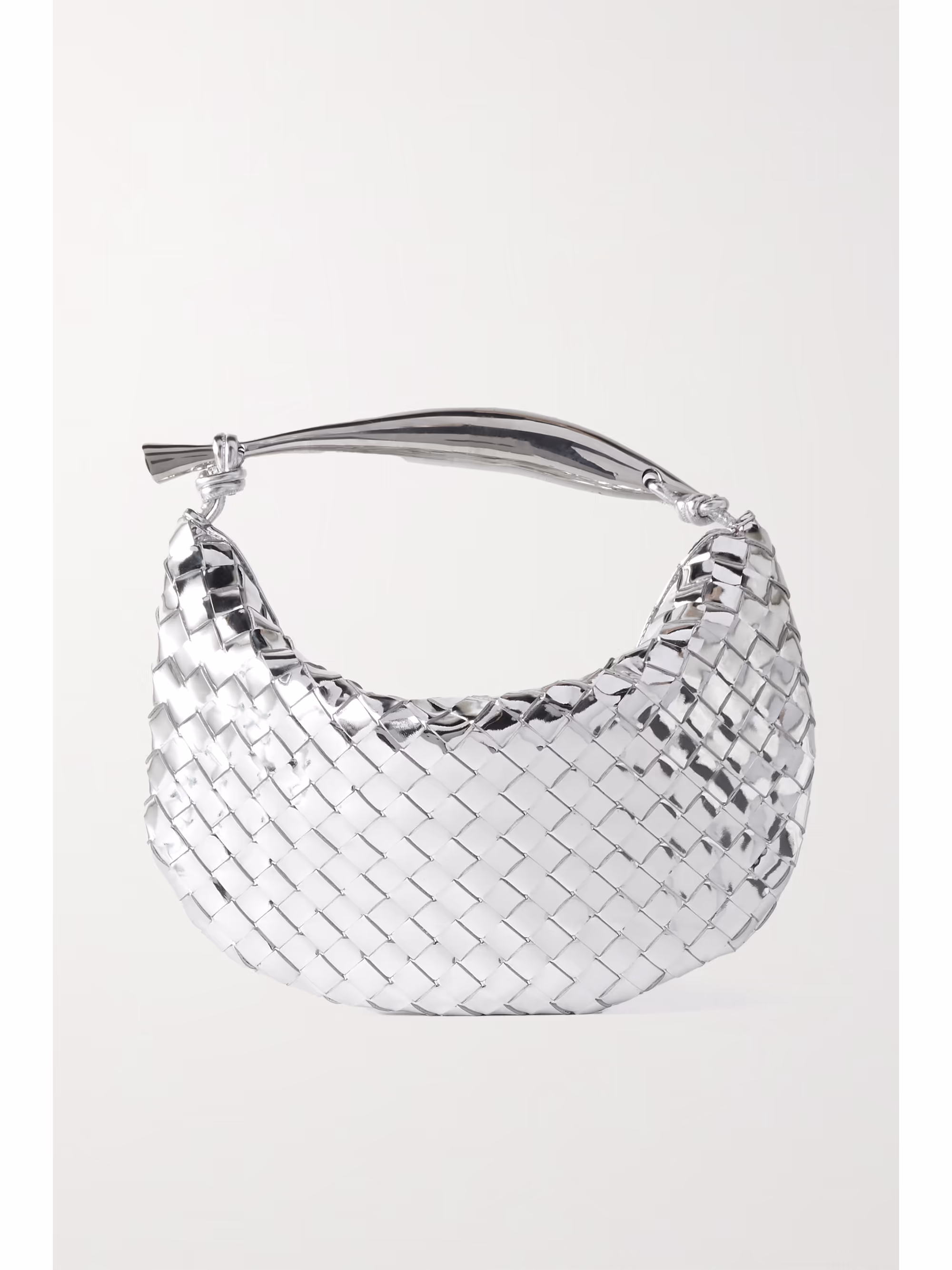 Bottega Veneta Sardine small Intrecciato metallic leather tote