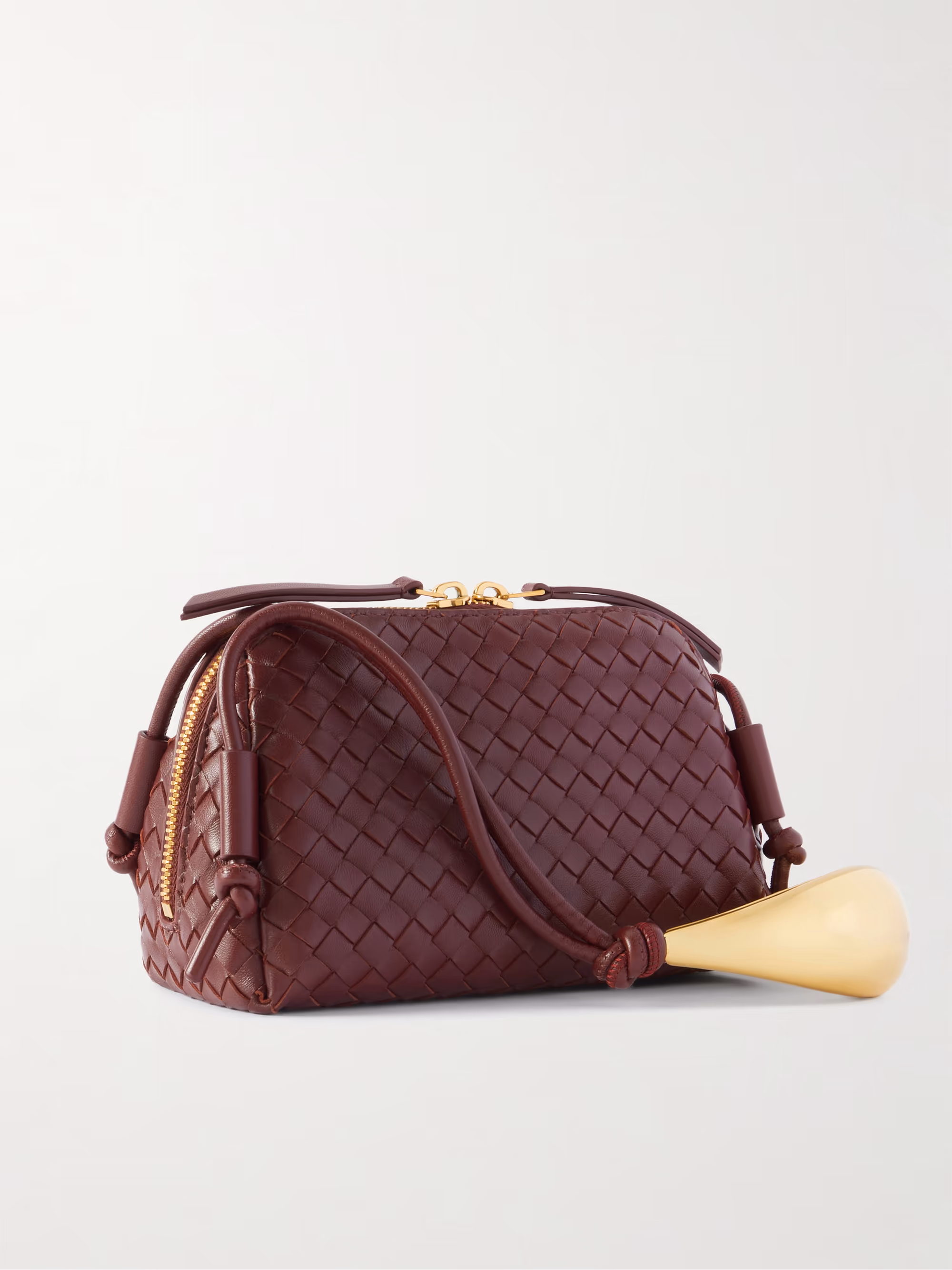 Bottega Veneta Concert Pouch Intrecciato leather shoulder bag