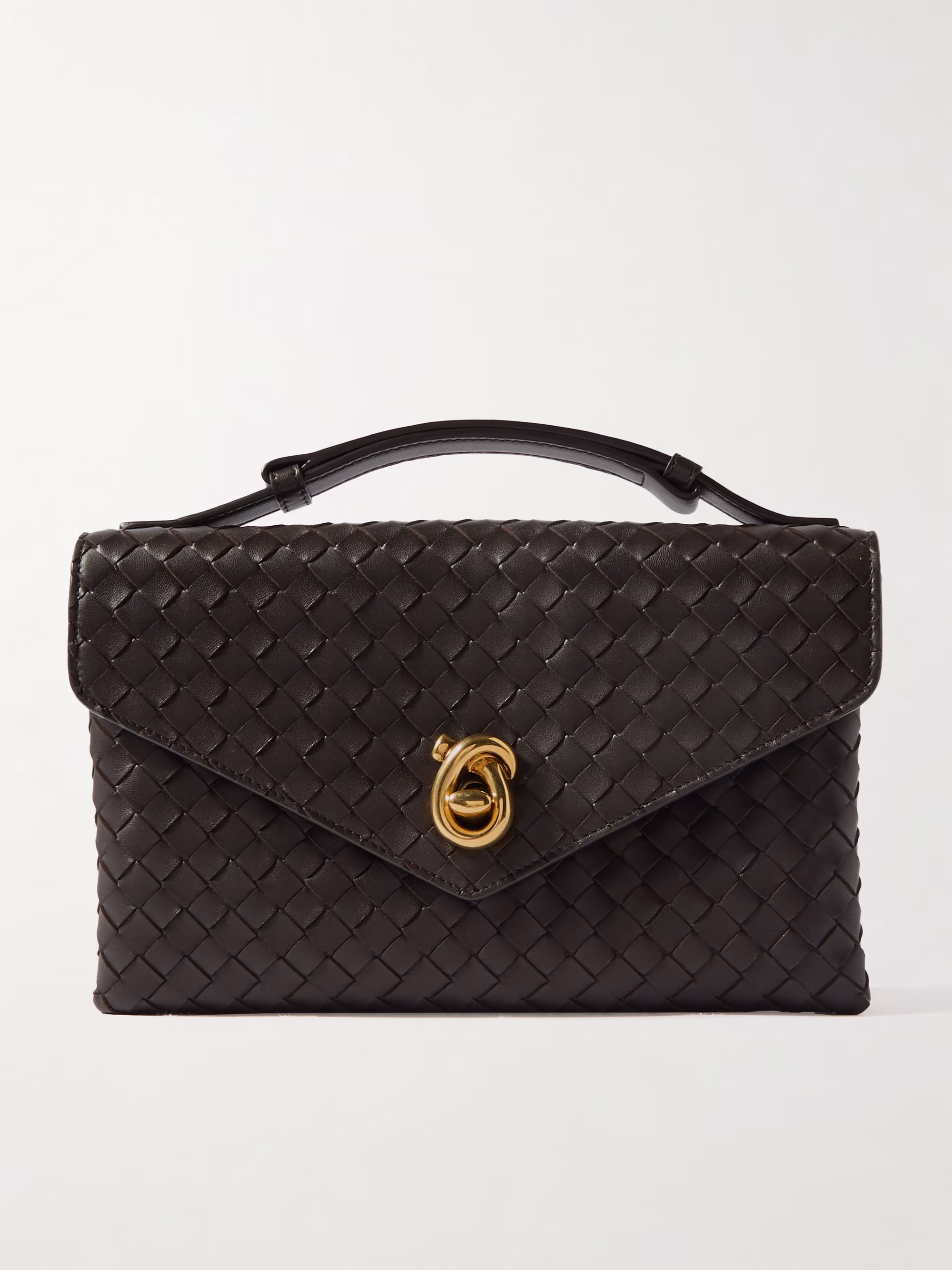Bottega Veneta Knot Lock medium Intrecciato leather shoulder bag