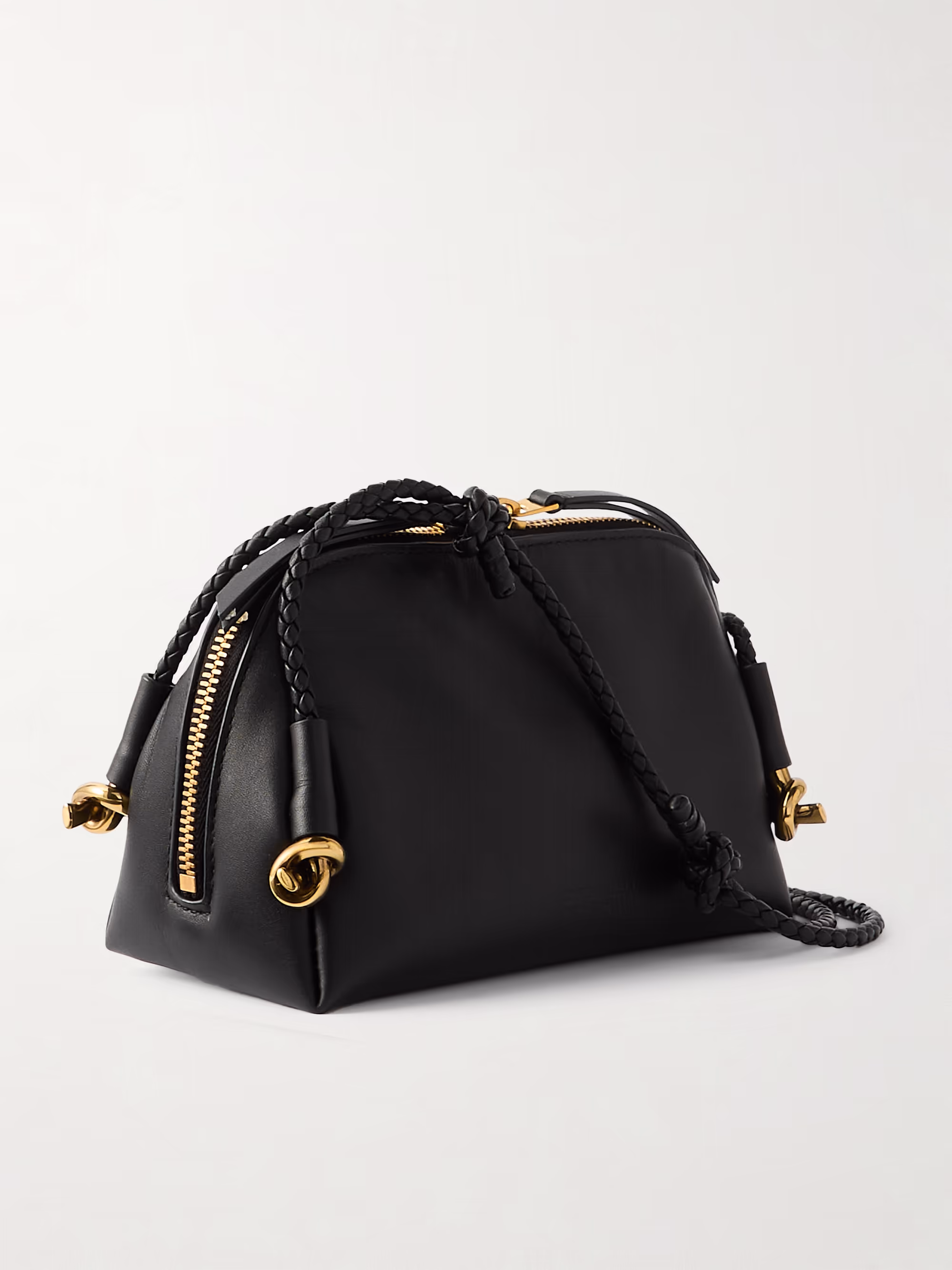 Bottega Veneta Concert small intrecciato trimmed leather pouch