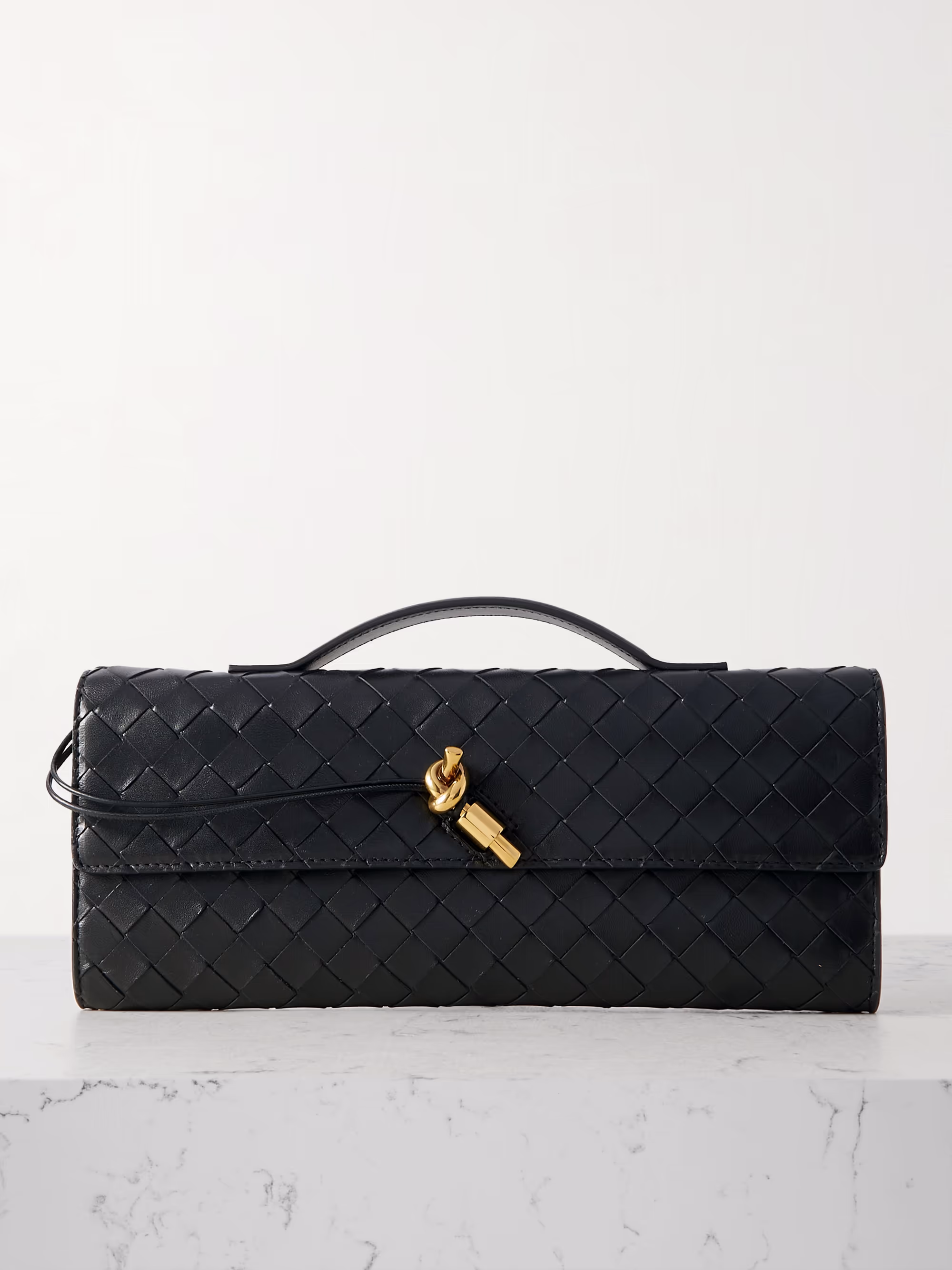 Bottega Veneta Andiamo long Intrecciato leather clutch