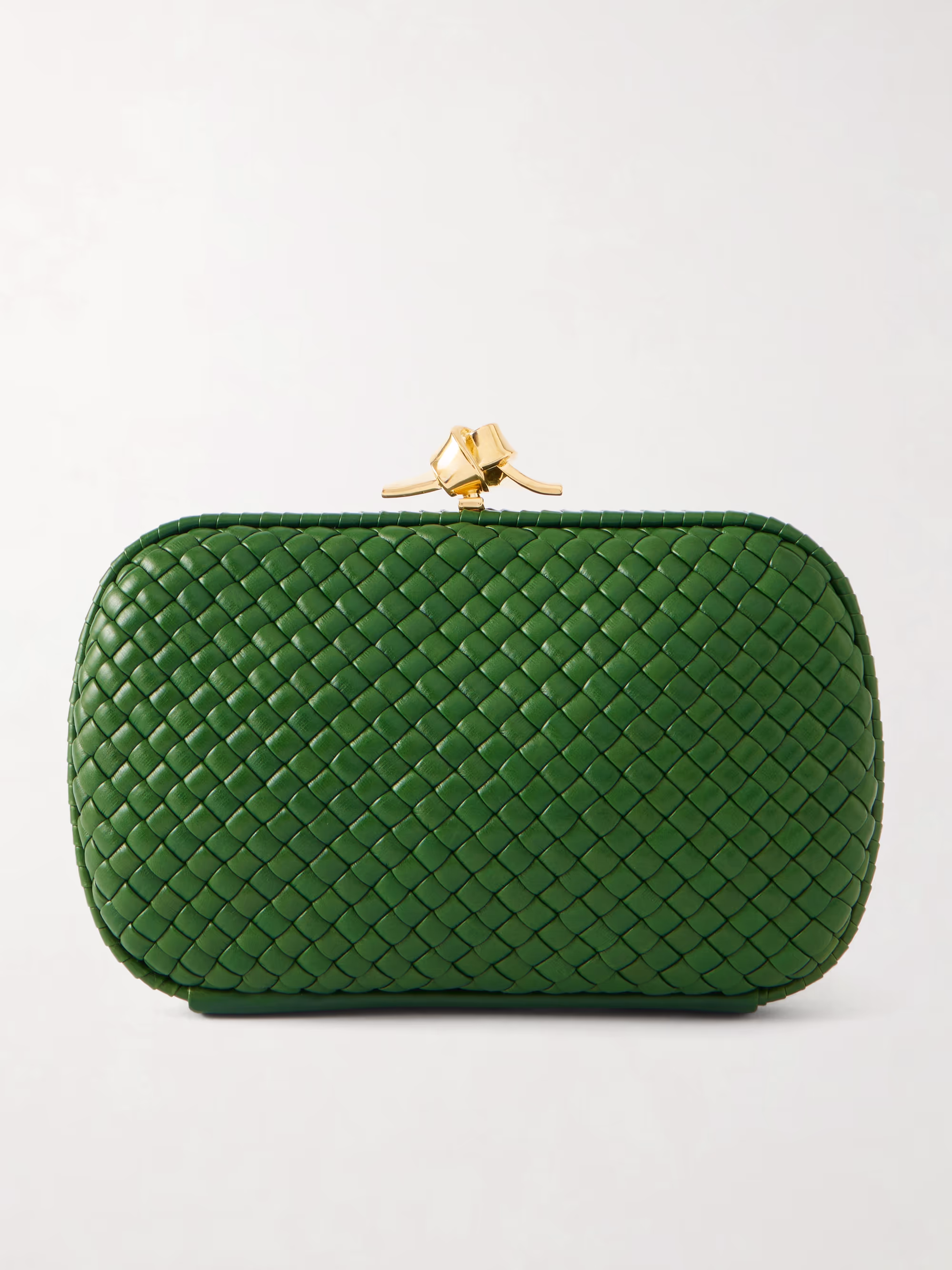 Bottega Veneta Knot Intrecciato leather clutch