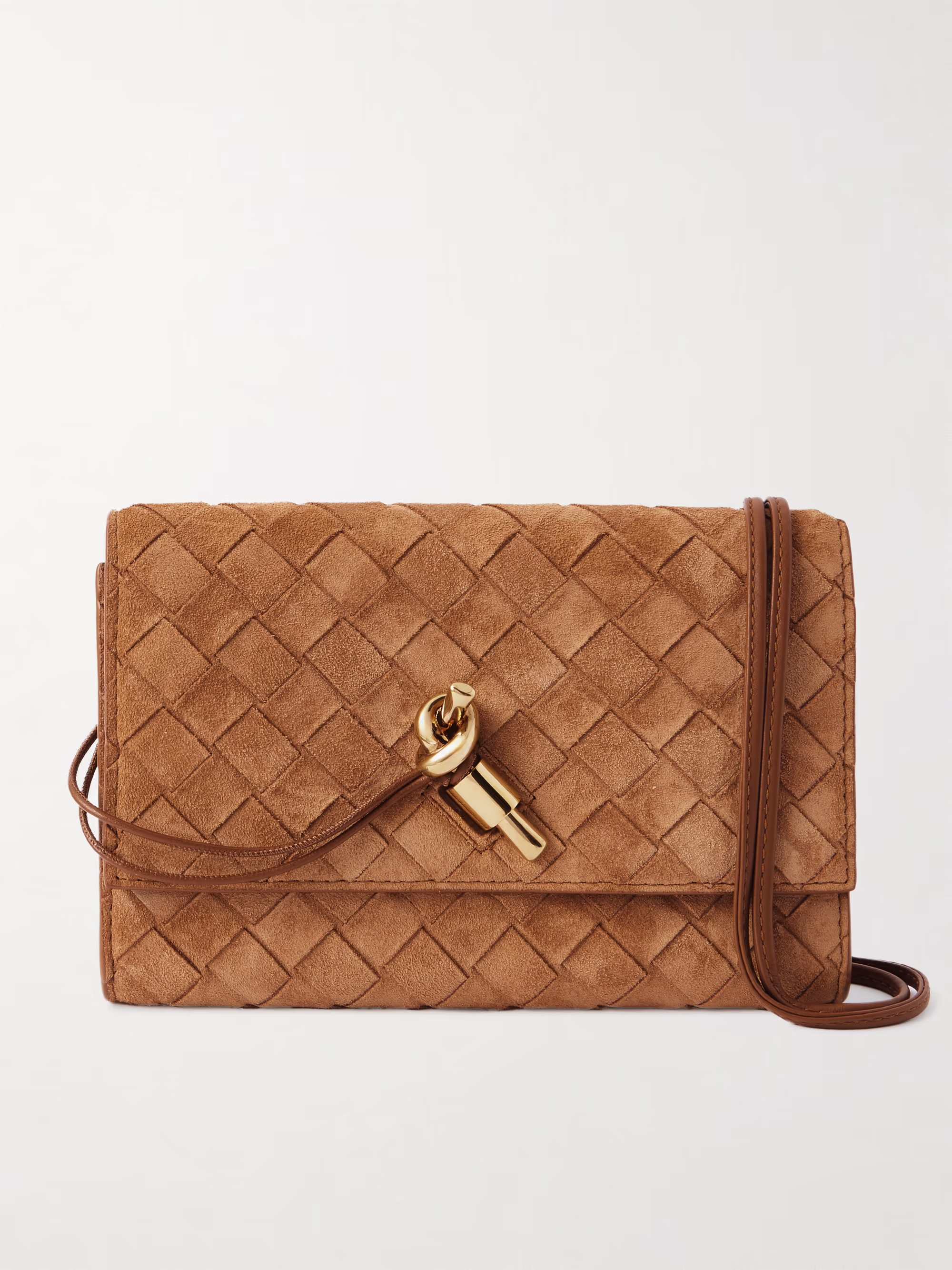 Bottega Veneta Andiamo small Intrecciato suede shoulder bag