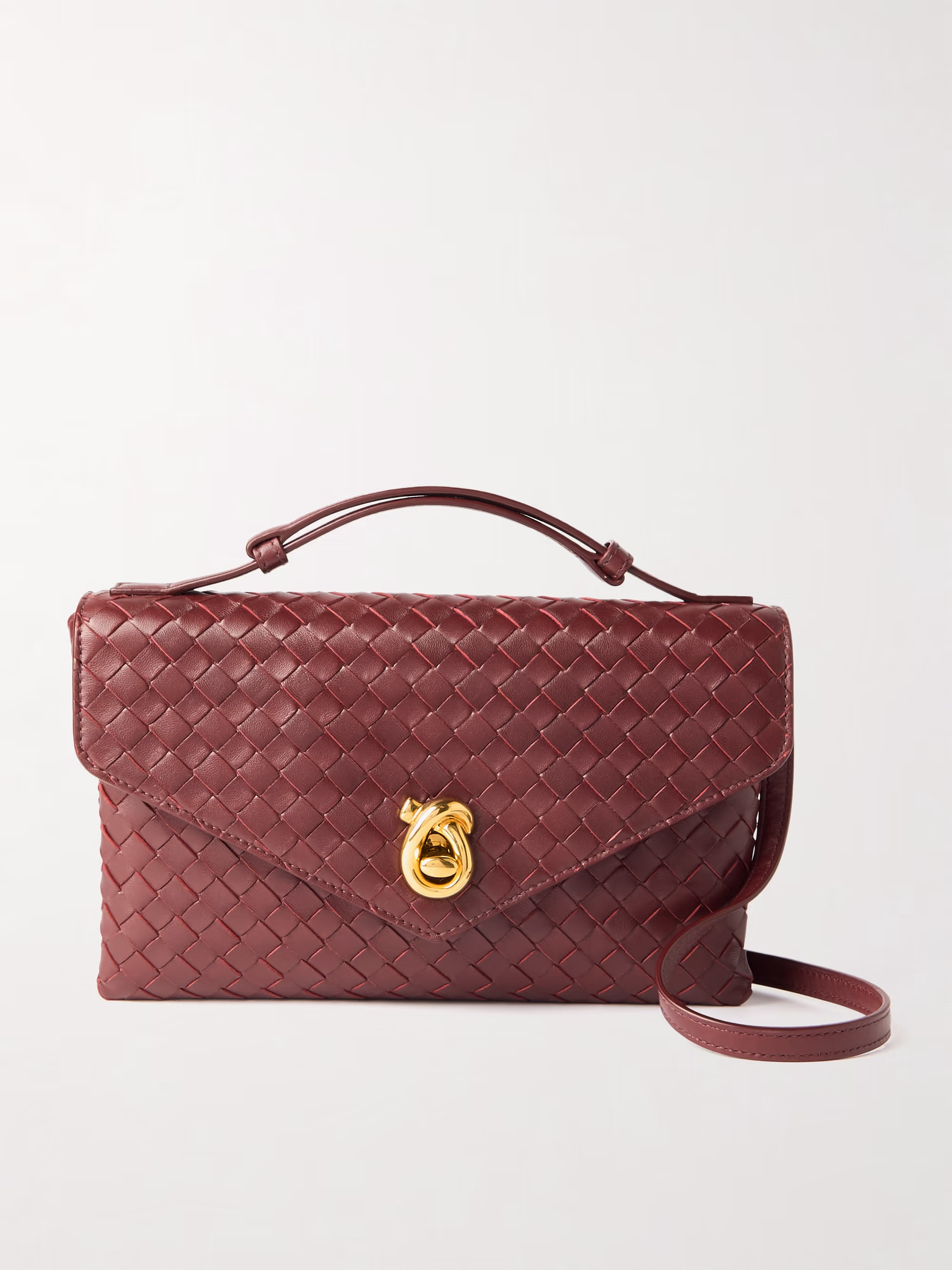 Bottega Veneta Knot Lock medium Intrecciato leather shoulder bag