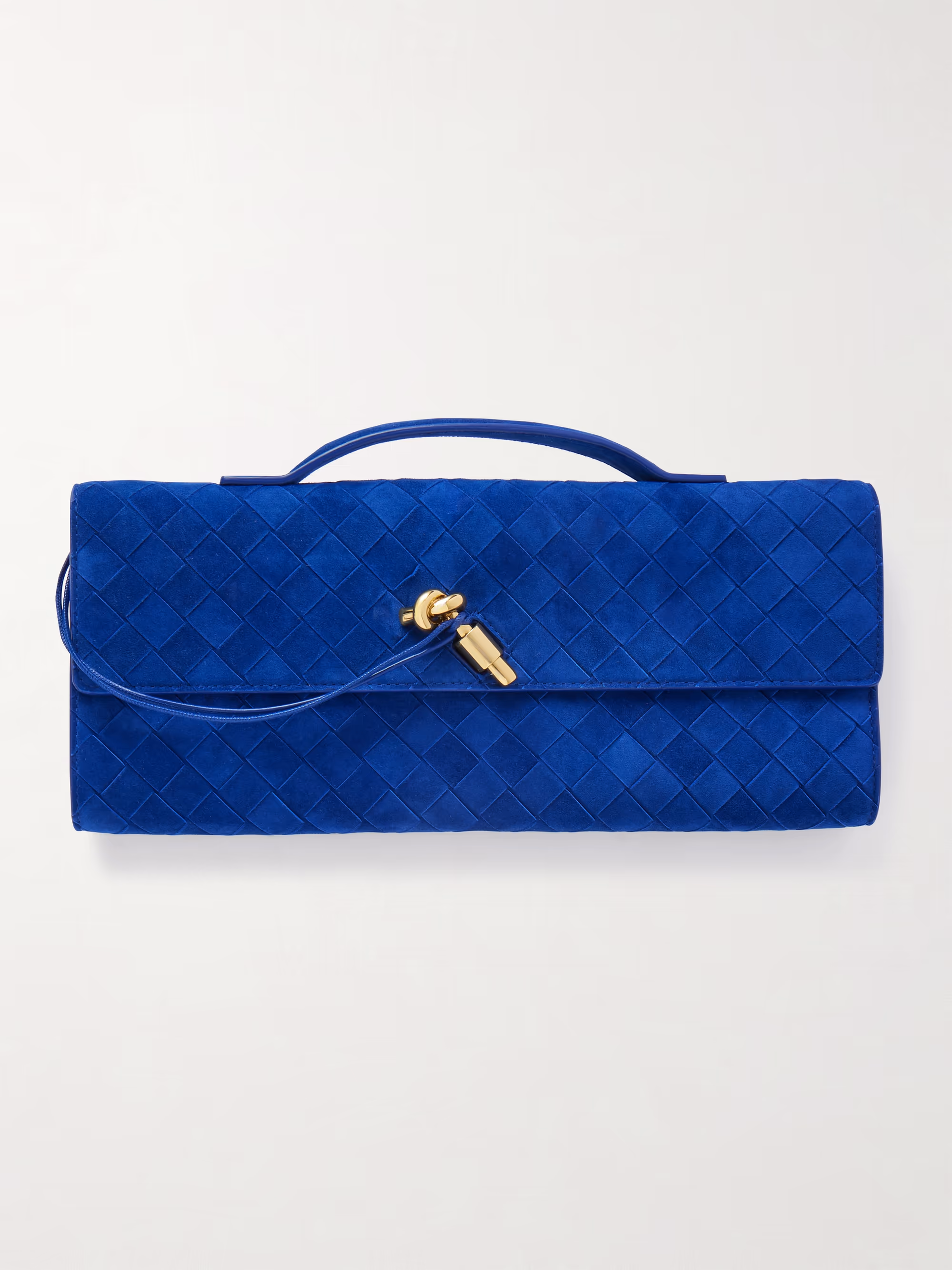 Bottega Veneta Andiamo long Intrecciato suede clutch