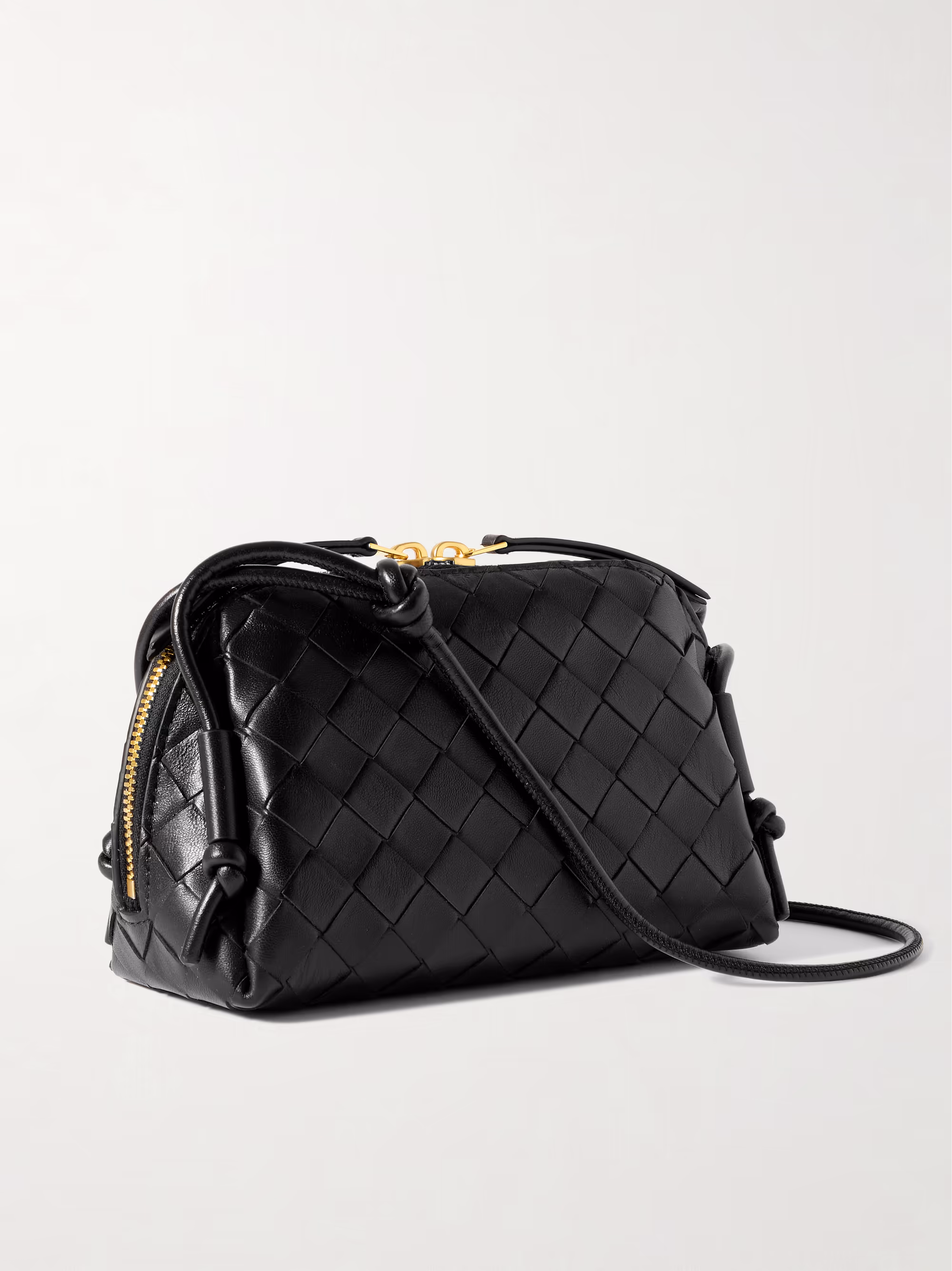Bottega Veneta Concert Pouch intrecciato leather shoulder bag