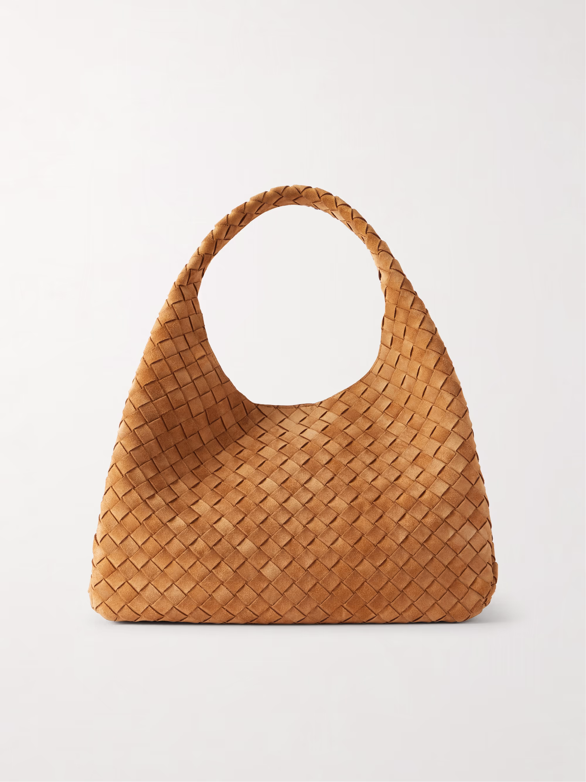 Bottega Veneta Campana large Intrecciato suede shoulder bag