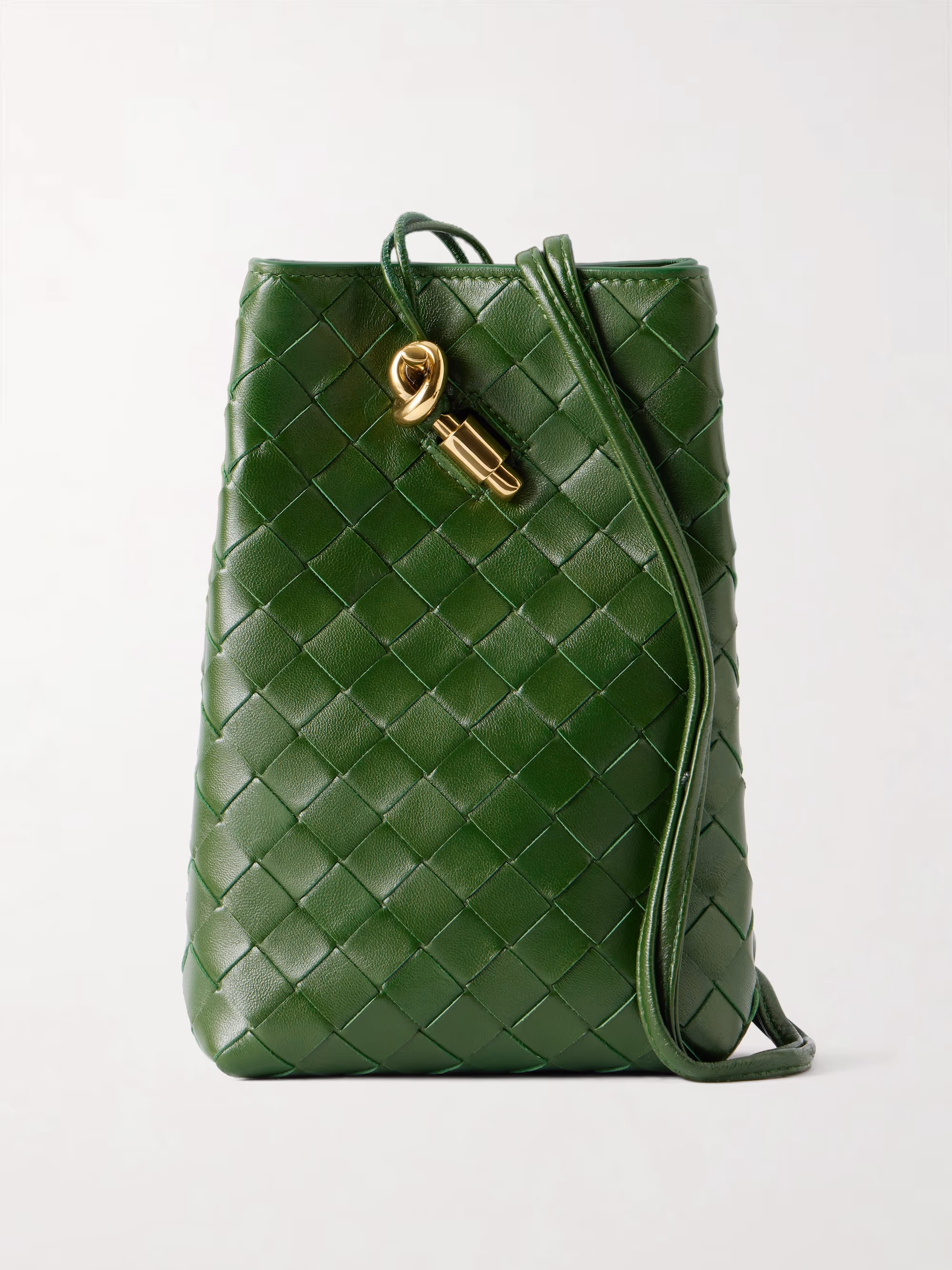 Bottega Veneta Andiamo Intrecciato leather phone pouch
