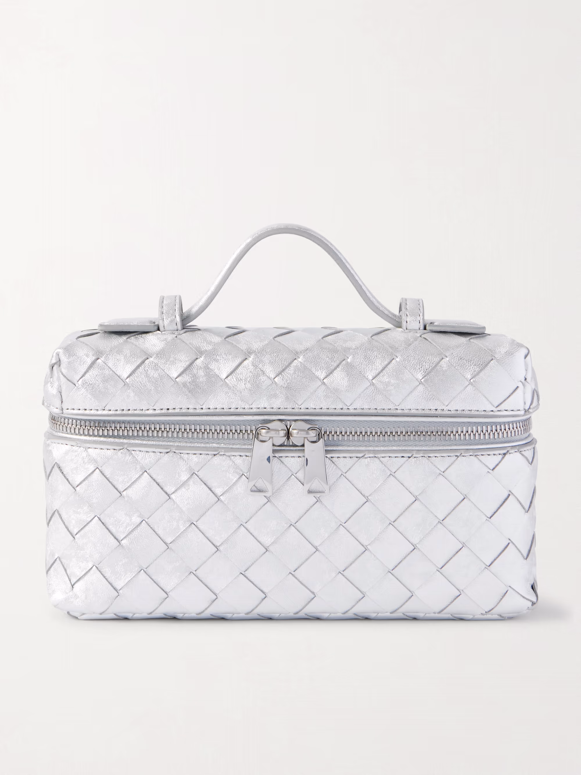 Bottega Veneta Bang Bang Intrecciato distressed metallic leather tote