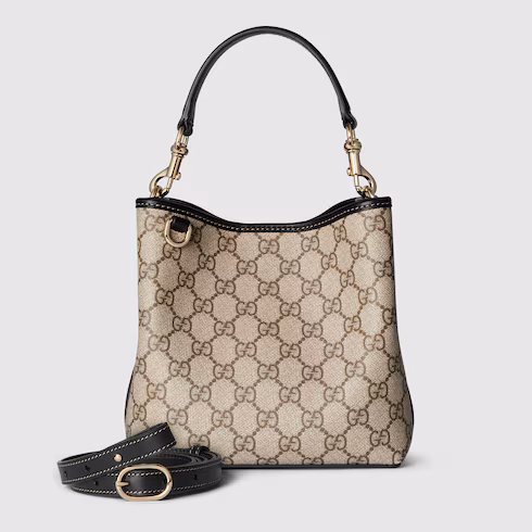 Gucci GG Emblem small bucket bag