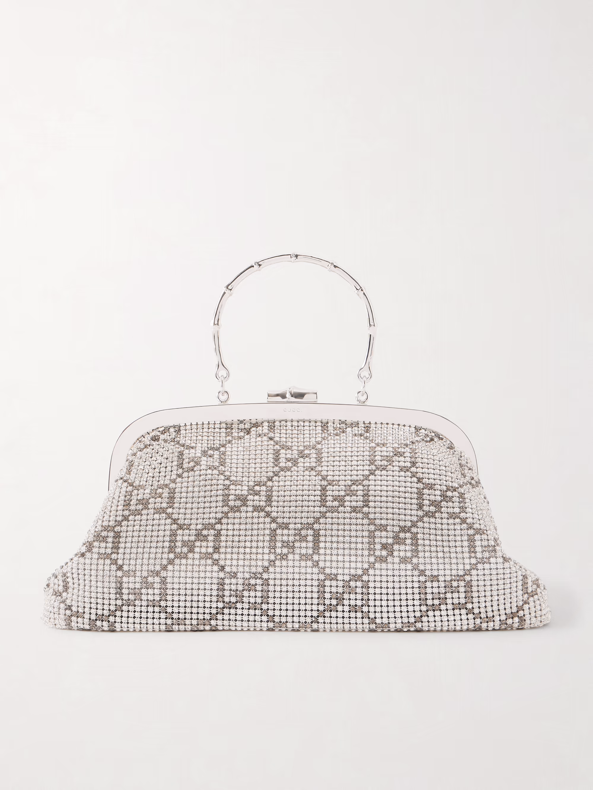 Gucci Crystal-embellished satin clutch