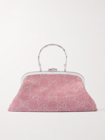 Gucci Crystal-embellished satin clutch