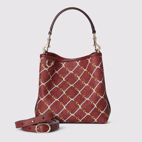 Gucci GG Emblem small bucket bag