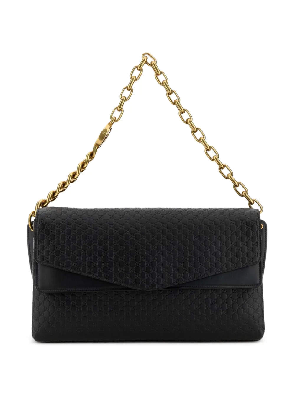 Gucci leather shoulder bag with chain