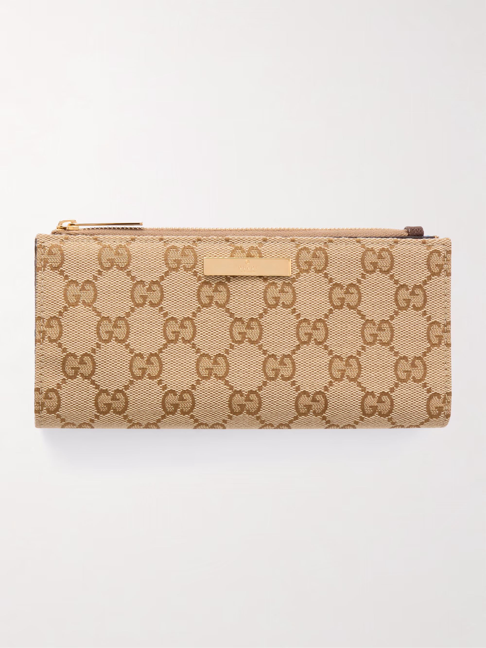 Gucci Leather-trimmed GG Supreme-jacquard coated-canvas wallet