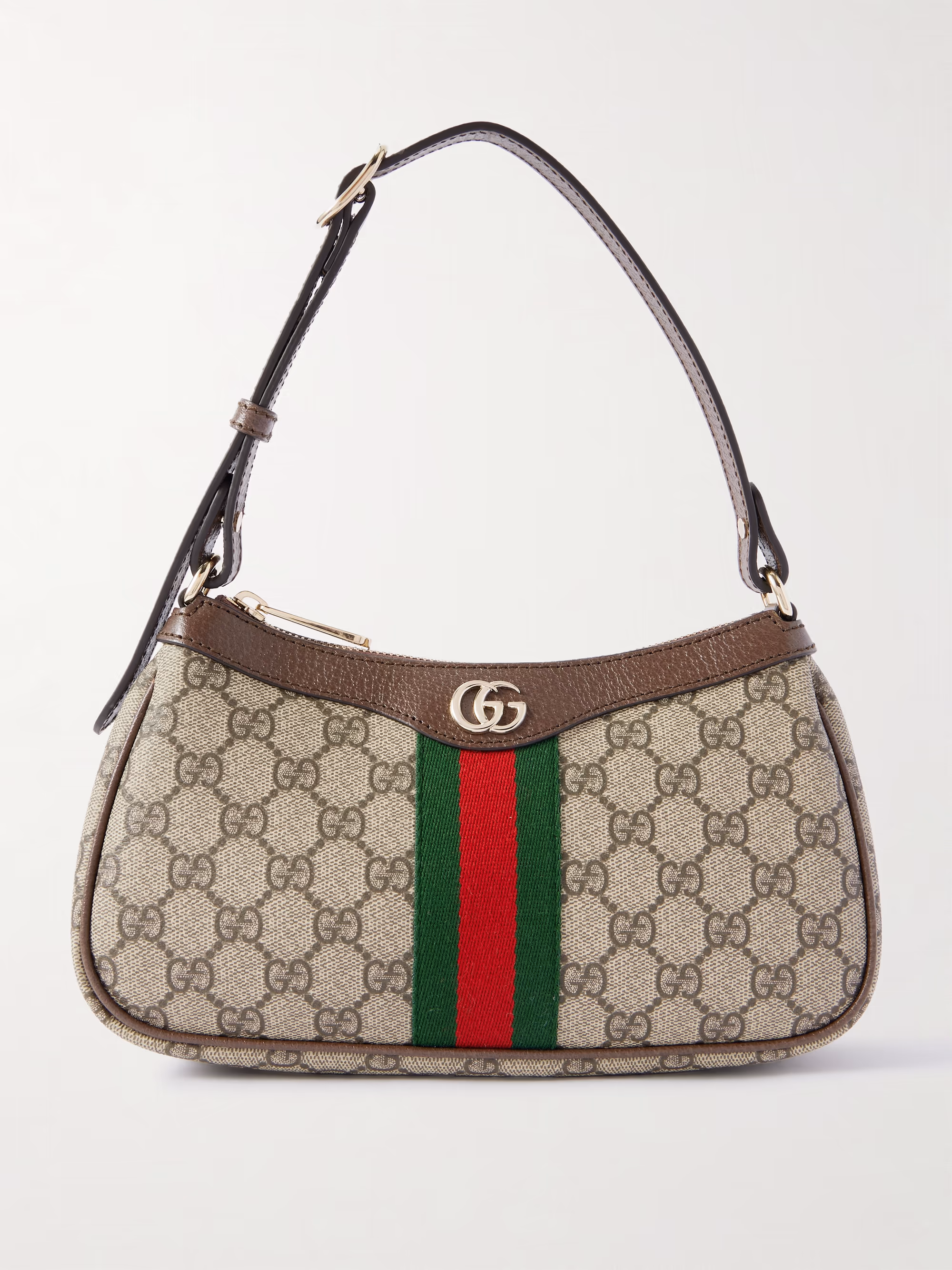 Gucci Ophidia small leather-trimmed printed coated-canvas shoulder bag