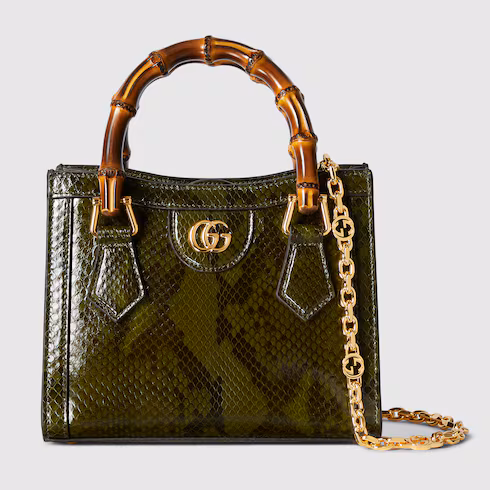 Gucci Gucci Diana python small tote bag