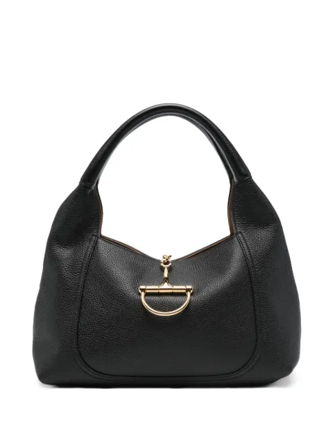 Gucci horsebit grained-leather tote bag