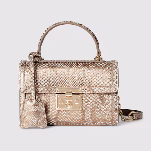 Gucci Padlock python small top handle bag