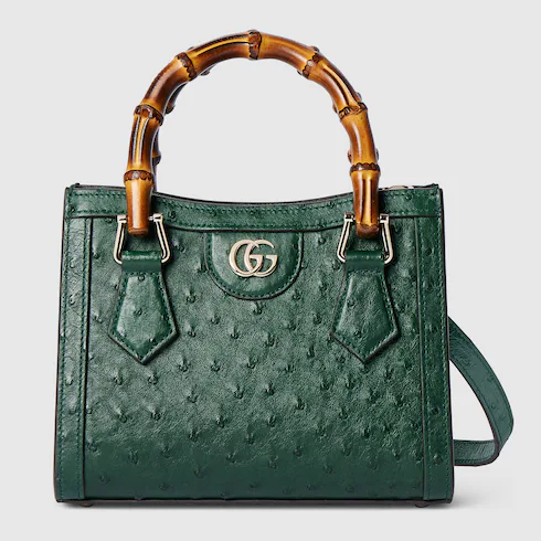Gucci Gucci Diana ostrich small tote bag