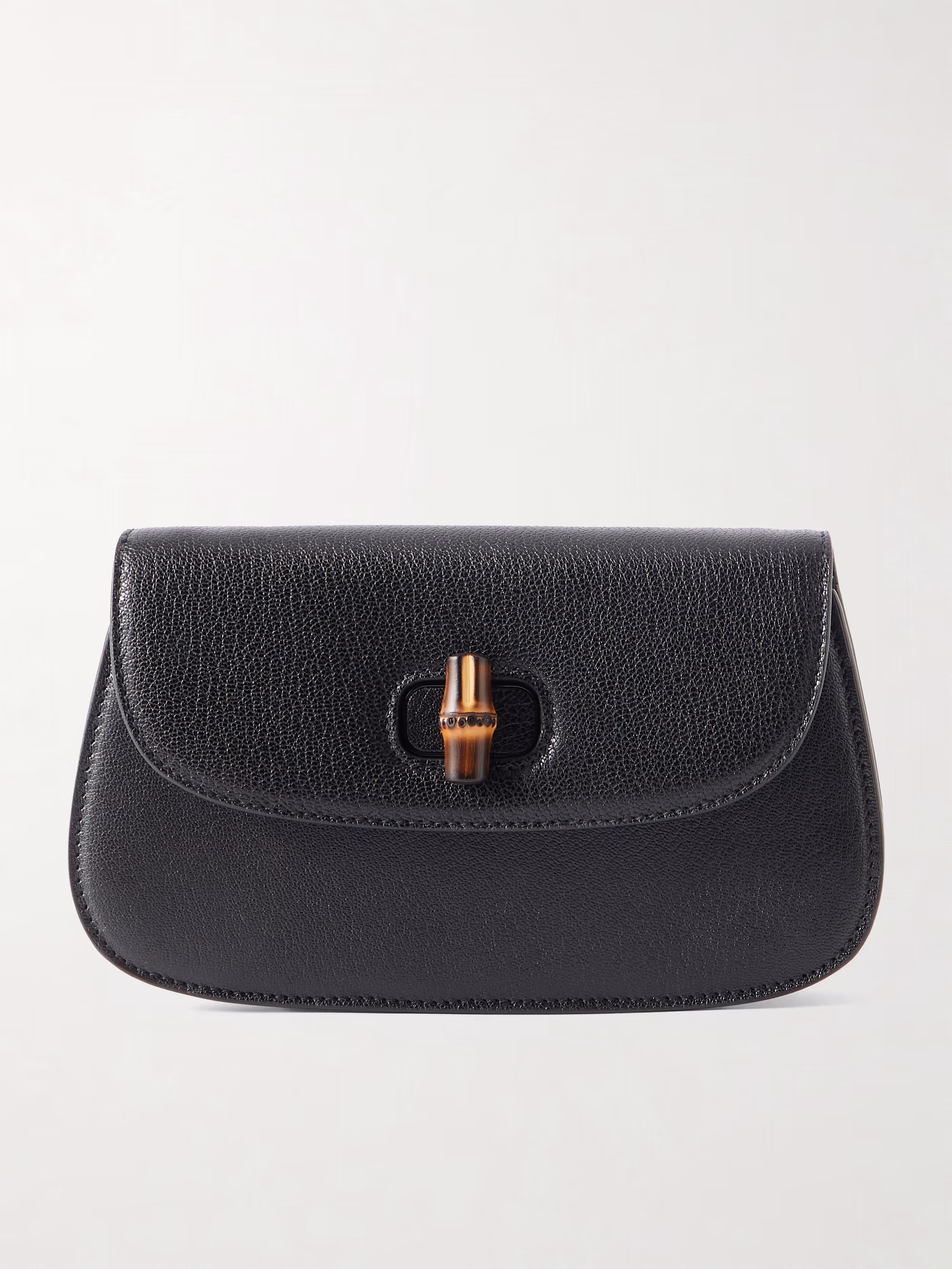 Gucci Bamboo 1947 textured-leather clutch