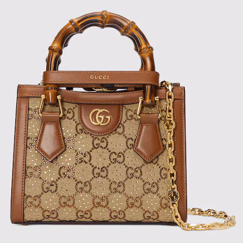 Gucci Gucci Diana crystals small tote bag