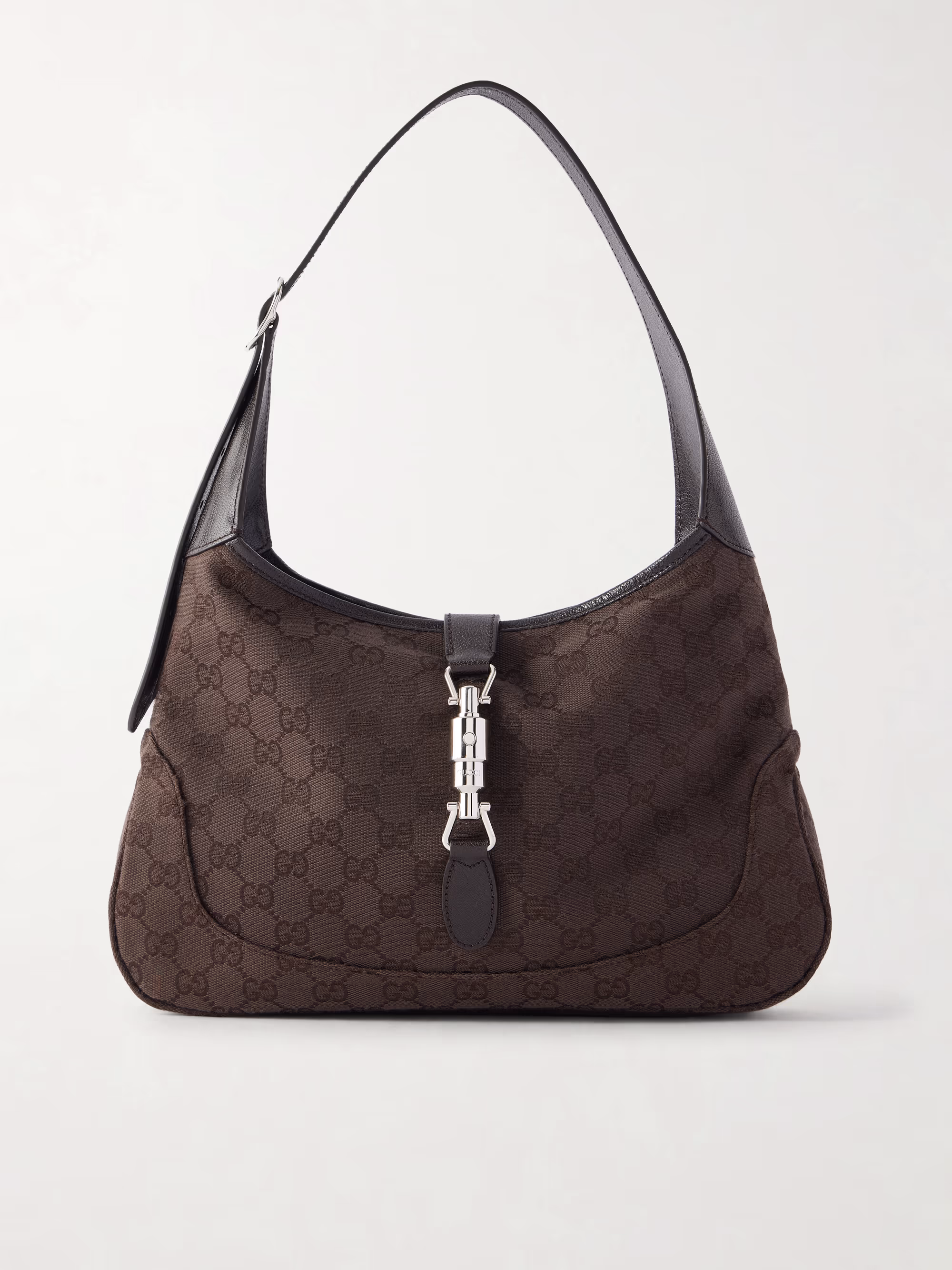 Gucci Jackie 1961 GG Supreme-jacquard leather-trimmed canvas shoulder bag