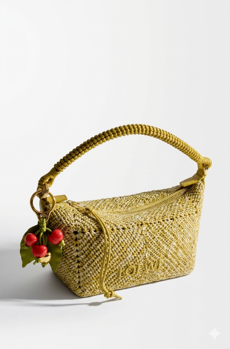 Loewe Cala mini bag in melange raffia