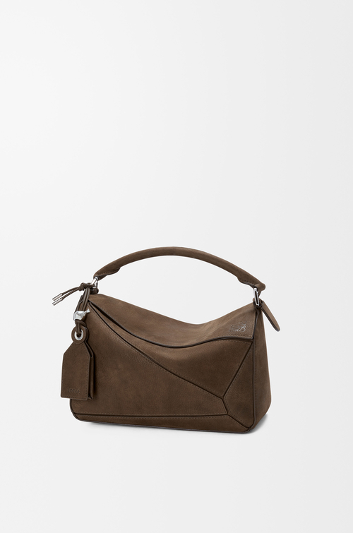 Loewe Small Featherlight Puzzle bag in grained nubuck