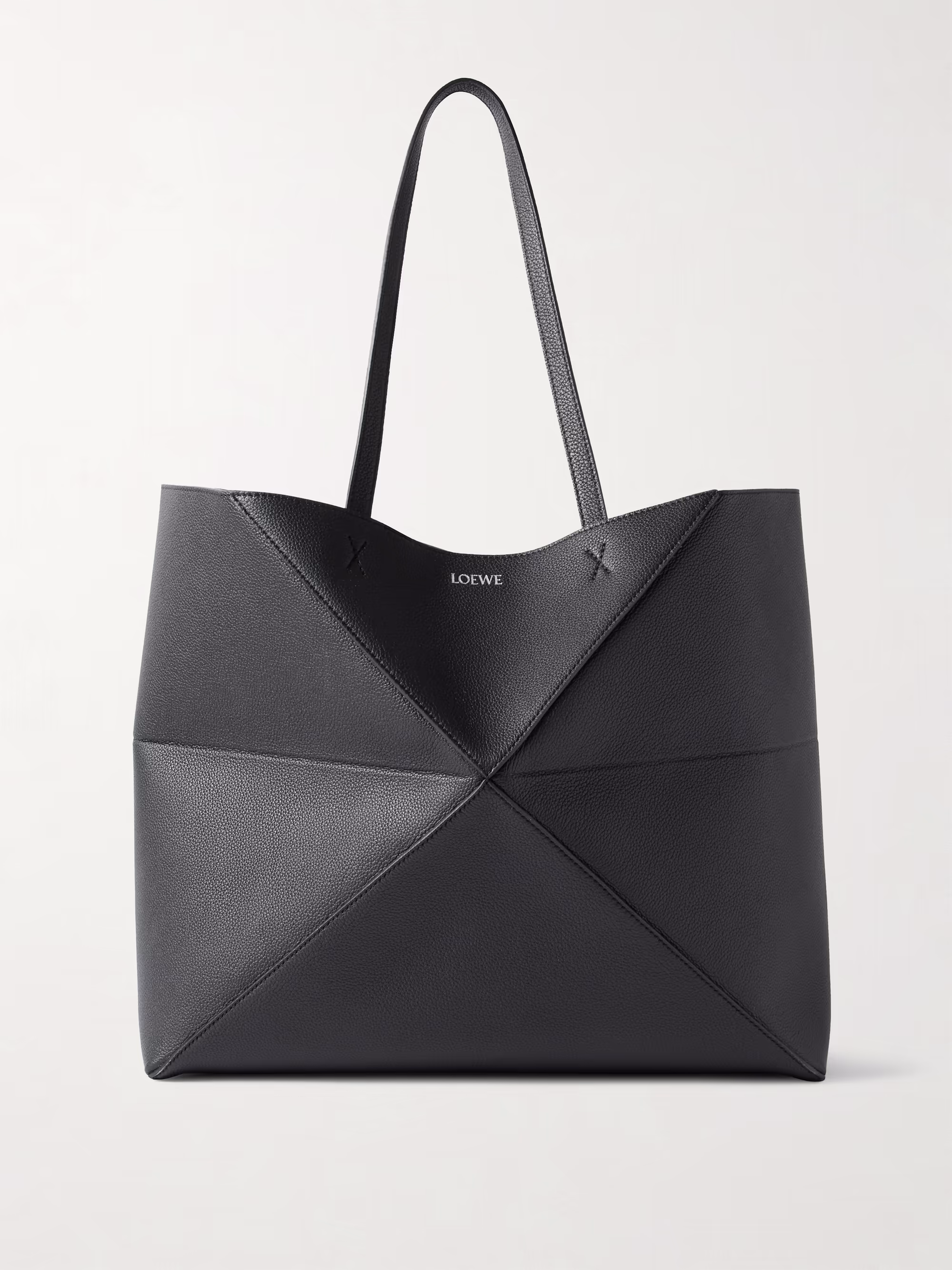 Loewe Puzzle Fold Horizontal large textured-leather tote