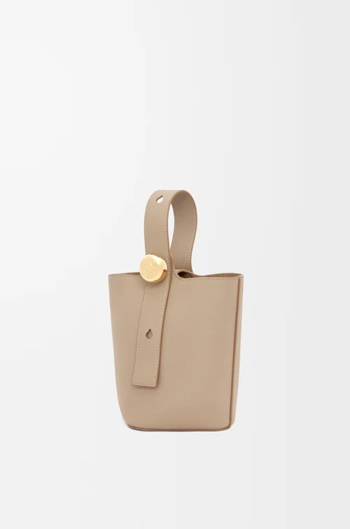 Loewe Mini Pebble Bucket bag in soft grained calfskin