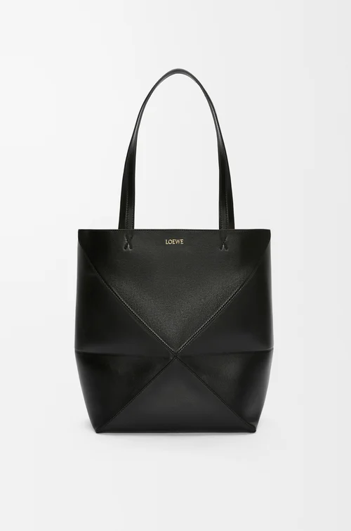 Loewe Medium Puzzle Fold tote in shiny calfskin