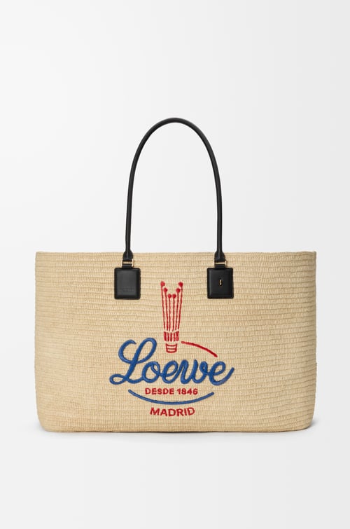 Loewe XL Verano tote in raffia