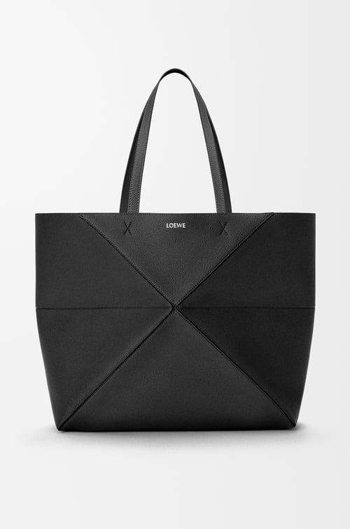 Loewe Large horizontal Puzzle Fold tote in soft grained calfskin