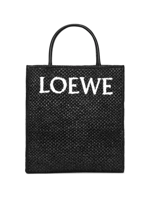 Loewe raffia top handle tote bag