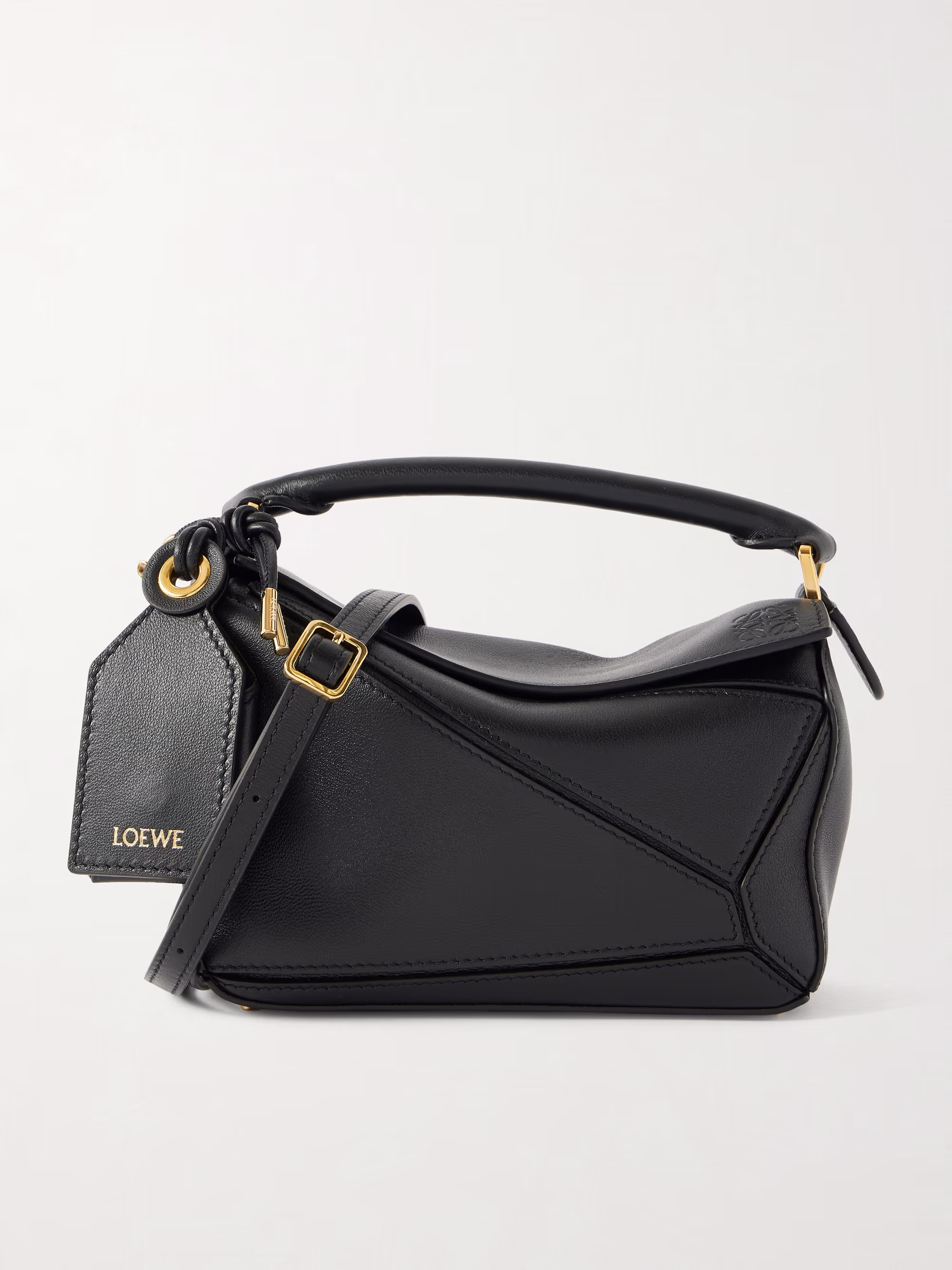 Loewe Featherlight Puzzle mini textured-leather shoulder bag