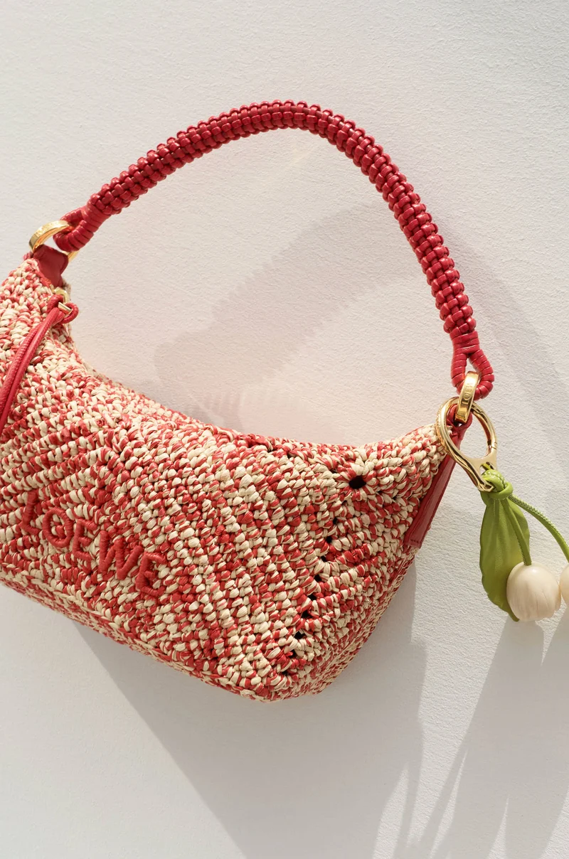 Loewe Cala mini bag in melange raffia