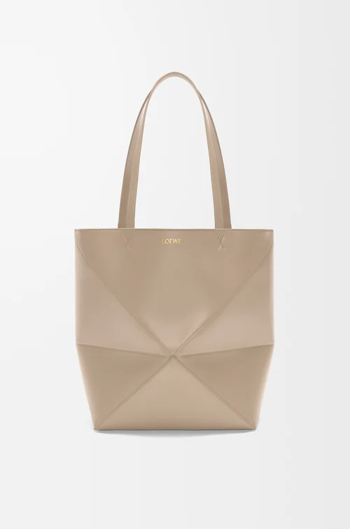 Loewe Medium Puzzle Fold tote in shiny calfskin
