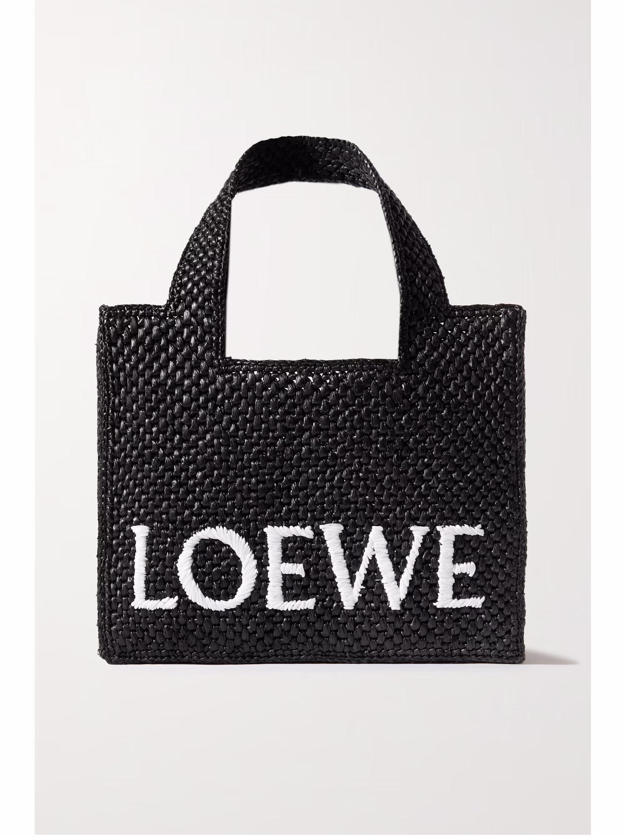 Loewe + Paula's Ibiza embroidered raffia tote