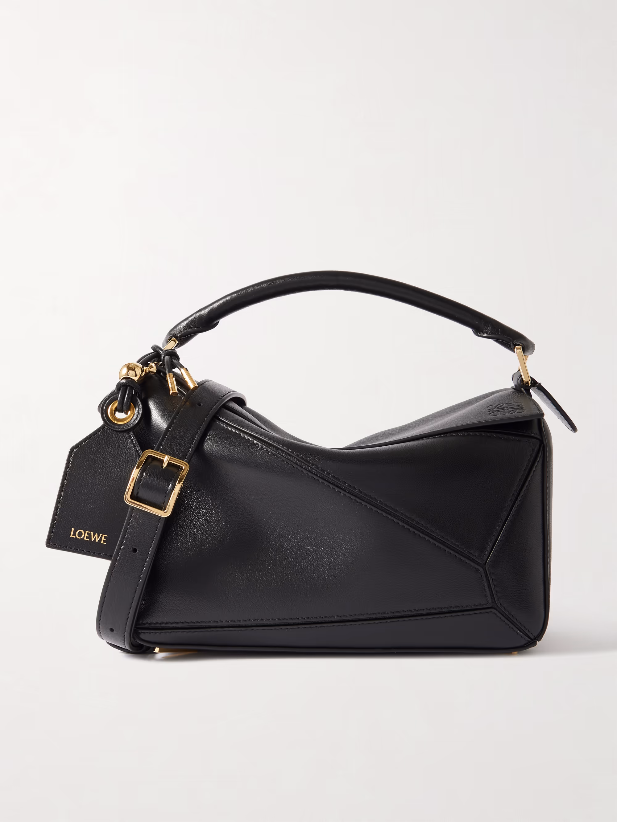 Loewe Featherlight Puzzle small textured-leather shoulder bag