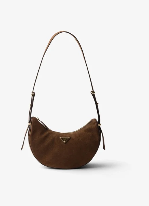 Prada Arqué Small shoulder bag van nubuck