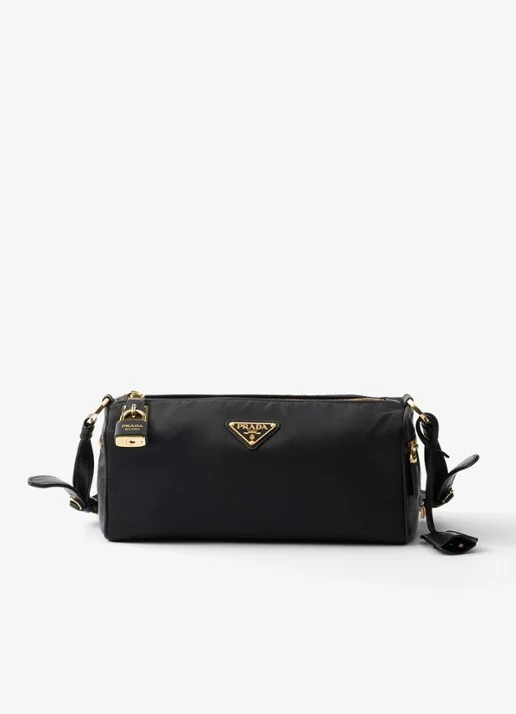 Prada Re-Nylon Medium shoulder bag met leather details