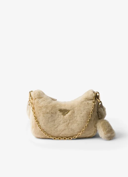 Prada Re-Edition Mini shoulder bag van lamsvacht