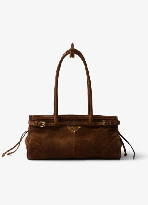 Prada Bonnie Medium handbag van kalfssuède