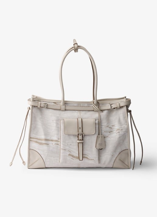 Prada Bonnie shoulder bag met leather details
