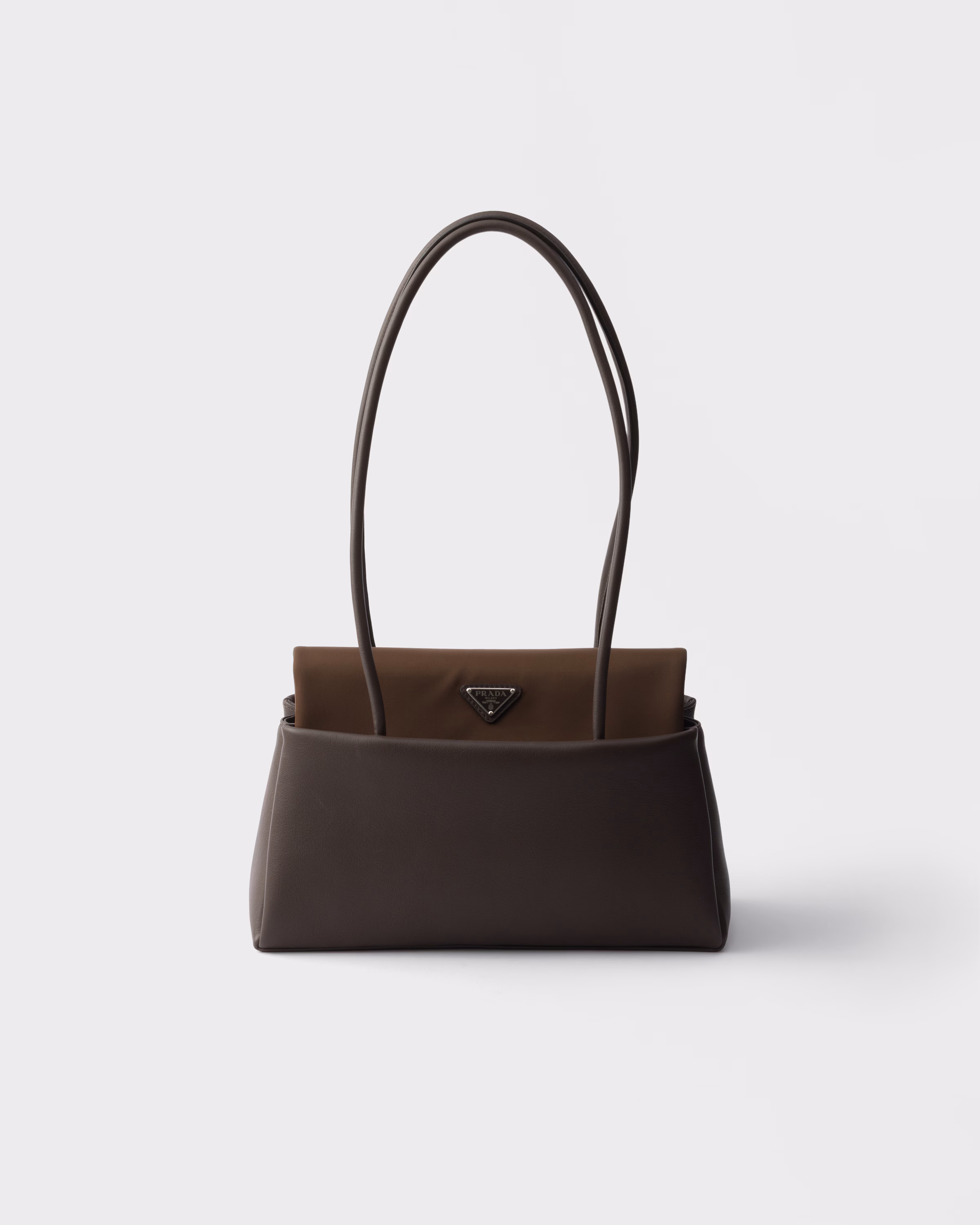 Prada Prada Passage medium leather bag with Re-Nylon flap