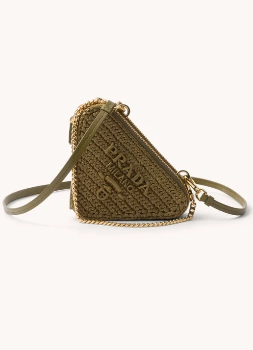 Prada Mini crossbody bag met leather details